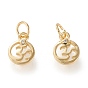 Латунные микропаве прозрачные кубические циркониевые подвески, долговечный, плоско-круглые
