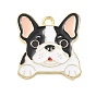 Pendentifs en émail , charmes de chien, or