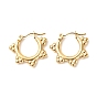 Ion Plating(IP) 304 Stainless Steel Flower Hoop Earrings for Women