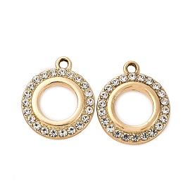 Подвески из сплава и страза, кольцо