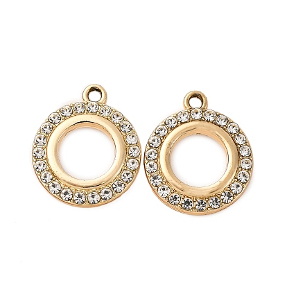 Подвески из сплава и страза, кольцо