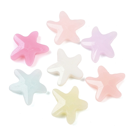 Пластиковые бусины, имитация желейных бусин, морская звезда