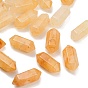 Cuentas de cuarzo hematoide amarillo natural/cuarzo sanador dorado, facetados, Balas hexagonales de punta doblemente terminada