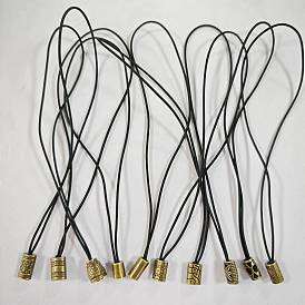 10Pcs Nylon Elastic Cord for Notebook, with Alloy Bead