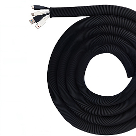 10 гибкая пластиковая кабельная обмотка для защиты кабеля, намоточная труба спиральная кабельная муфта