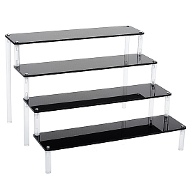 4-уровневая сборка прозрачных акриловых стоек для дисплеев-органайзеров, для фигурок, косметический, благосклонно относиться к хранению товаров