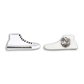 Shoes Shape Enamel Pin, Platinum Plated Alloy Badge for Backpack Clothes, Nickel Free & Lead Free