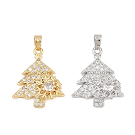 Латунные микро проложить кубического циркония подвески, Рождественские елки