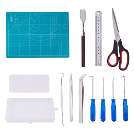 Tool Sets, PVC Cutting Mat, Stainless Steel Ruler and Scissors, Metal Shovel and Other Tools