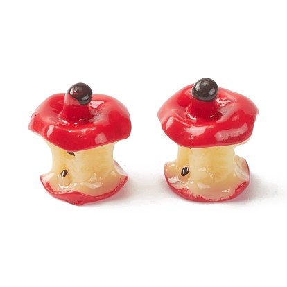 Opaque Resin Decoden Cabochons, Apple