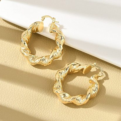 Серьги-кольца из латуни с витым кольцом