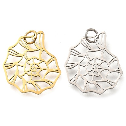 304 подвески из нержавеющей стали, с целью перехода в кольце, шарм из ракушек, лазерная резка, ионное покрытие (ip)