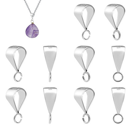 8шт 2 стиль стерлингового серебра трубчатые дужки, петля под залог, кулон с пряжкой из семян дыни