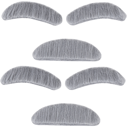 6шт. самоклеящиеся искусственные усы из плюшевого волокна, аксессуары для косплея на хэллоуин