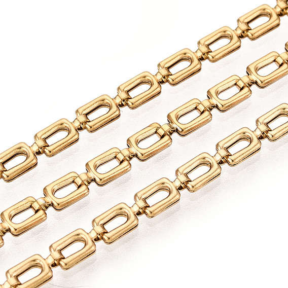 304 цепи прямоугольные звенья нержавеющие, ионное покрытие (ip), пайки, с катушкой