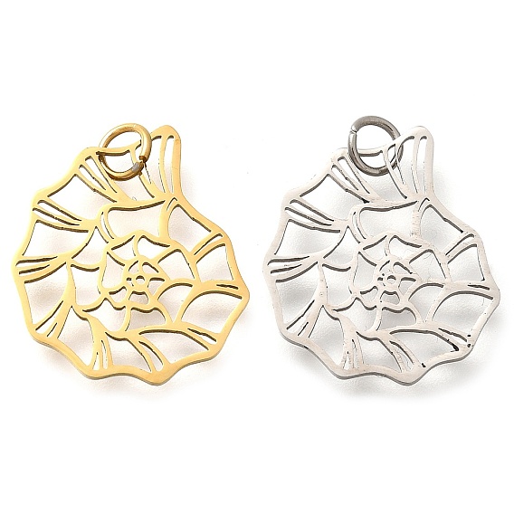 304 подвески из нержавеющей стали, с целью перехода в кольце, шарм из ракушек, лазерная резка, ионное покрытие (ip)