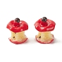 Opaque Resin Decoden Cabochons, Apple