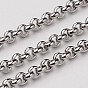 304 Stainless Steel Rolo Chains, Belcher Chain, Unwelded, 2.5mm