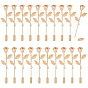 20 pièces d'épingles à broche en alliage de zinc, fleur rose