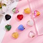 27Pcs 9 Colors Glass Pendants, with Brass Findings, for Jewelry Necklace Earring Bracelet Making Gifts Crafts, Heart
