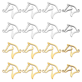 16 шт. 2 цвета подвески-соединители из нержавеющей стали, конные ссылки