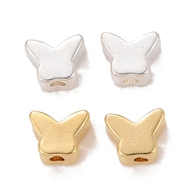 Rack Plating Eco-friendly Brass Beads, Lead Free & Cadmium Free, Long-Lasting Plated, Butterfly