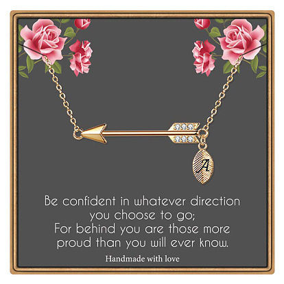 Латунные микропаве прозрачные кубические цирконии стрела с подвеской в виде буквы, золотые