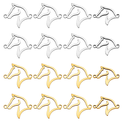 16 шт. 2 цвета подвески-соединители из нержавеющей стали, конные ссылки