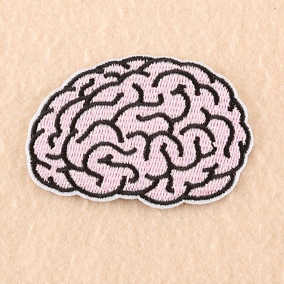 Computerized Embroidery Cloth Iron on/Sew on  Patches, Costume Accessories, Appliques, Brain