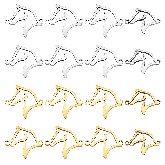 16 шт. 2 цвета подвески-соединители из нержавеющей стали, конные ссылки