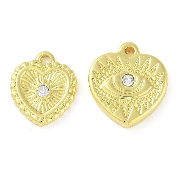 304 прелести нержавеющей стали, с четким кубического циркония, сердце и сглаз