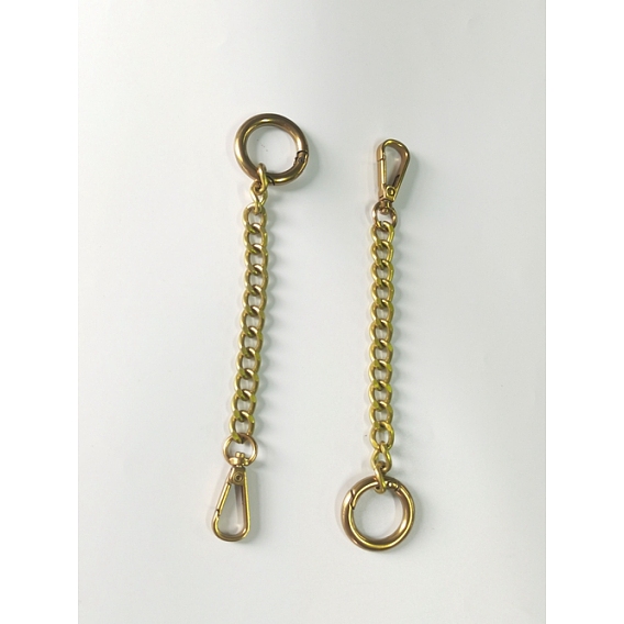 Iron Curb Chain Bag Extender Chain, with Alloy Swivel Clasps, Bag Replacement Accessories