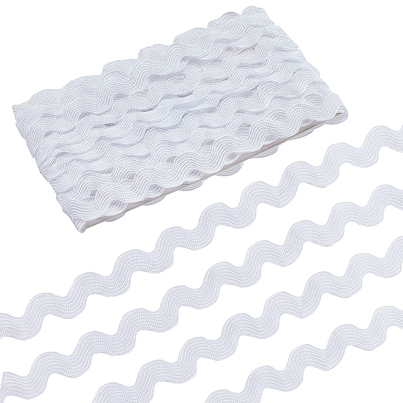10M Polypropylene Fiber Ribbons, Wave Shape, Garment Accessories