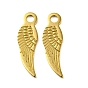 Ion Plating(IP) 304 Stainless Steel Pendants, Wing Charm, Laser Cut