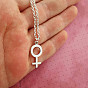 316L Surgical Stainless Steel Pendant Necklaces for Women, Woman Sign