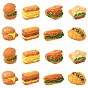 16шт. 8 стили, миниатюрная модель из смолы, имитация гамбургера, аксессуары для оформления микроландшафта, притворяясь опорными украшениями