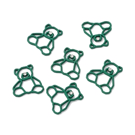 Alloy Pendants, with Crystal Rhinestone, Bear