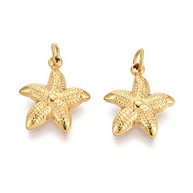 304 прелести нержавеющей стали, с целью перехода в кольце, очарование морской звезды, ионное покрытие (ip)