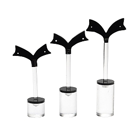 3Pcs 3 Sizes Organic Glass Bracelet Earring Riser Stands