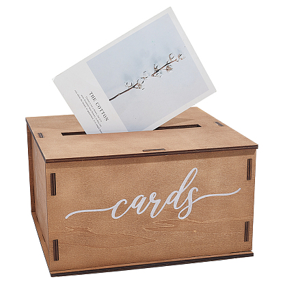 Wood Wedding Card Boxes, Rectangle