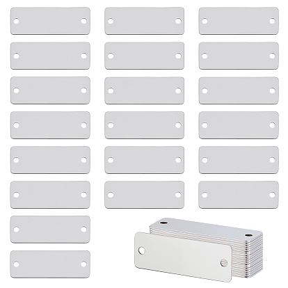 30шт 304 подвески из нержавеющей стали, прямоугольная штамповка пустых ссылок на теги, не тускнеет