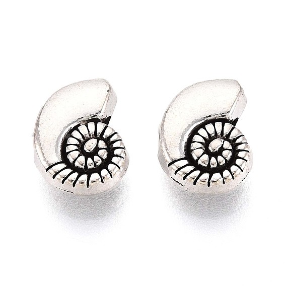 Сплавочные овальные бусины тибетского стиля , форма раковины, без кадмия и без свинца