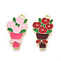 Подвески из сплава с эмалью ко дню святого валентина, , золотые