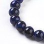 Natural Blue Tiger Eye Beads Strands, Dyed & Heated, Round