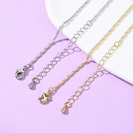 Ожерелья-цепочки из латунной колонны, с карабин-лобстерами , стойки покрытие, долговечный