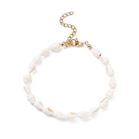 Bracelet en perles de coquillage naturel, bijoux de plage d'été pour femmes