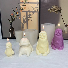 DIY 3D Monster Candle Food Grade Silicone Molds, for Scented Candle Making