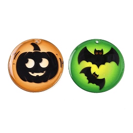 Halloween Series Acrylic Pendants, Flat Round