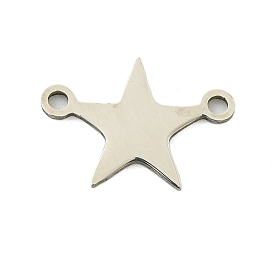 201 Stainless Steel Connector Charms, Star Links