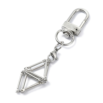 Покрытие из настоящего золота/настоящая платина, плетеная латунная сумка для макраме, пустой держатель для камня для брелка, с латунными цепочками и поворотными застежками из сплава